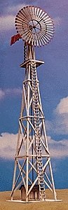Windmill - Kit (Laser-Cut Wood) -- 1-15/16 x 2-3/4 x 8-5/8′, HO, GCLaser 1229