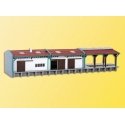 Boxcar Shed -- 10-13/16 x 3 x 2-3/16′ 27.5 x 7.5 x 5.5cm, N, Kibri 37809