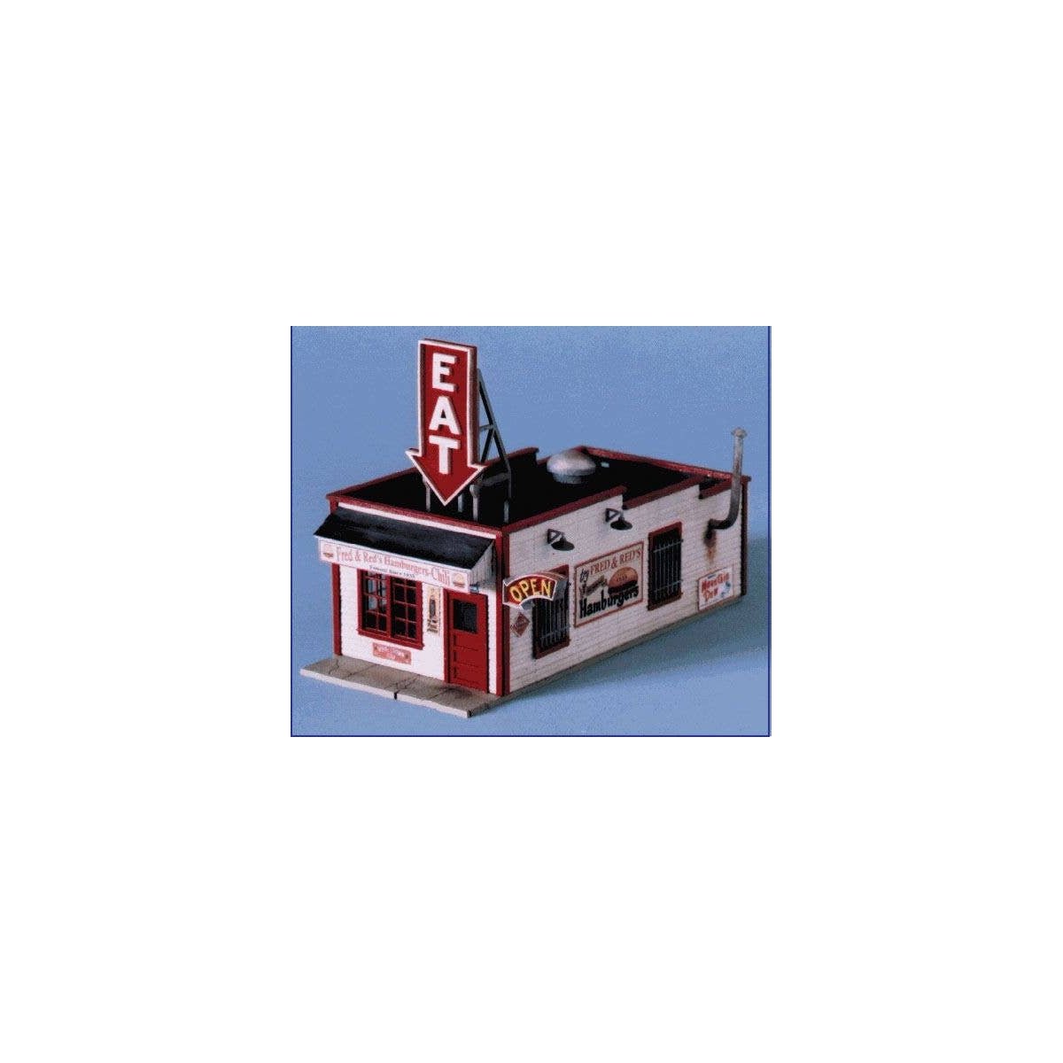 Fred & Red`s Hamburgers -- Kit - 3-1/2 x 7-1/2` 8.9 x 19.1cm, O, Blair Line 290