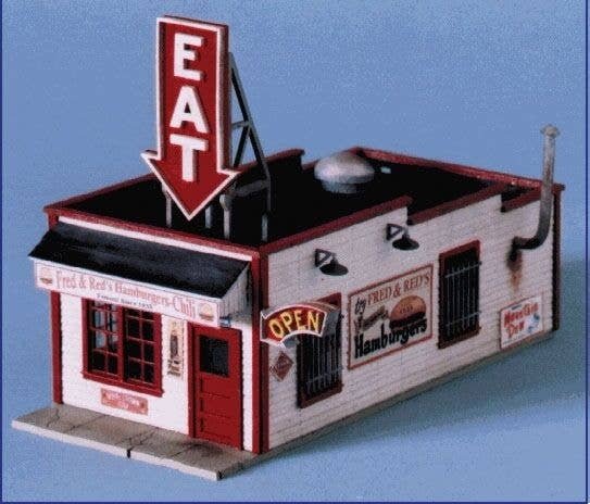 Fred & Red`s Hamburgers -- Kit - 3-1/2 x 7-1/2` 8.9 x 19.1cm, O, Blair Line 290