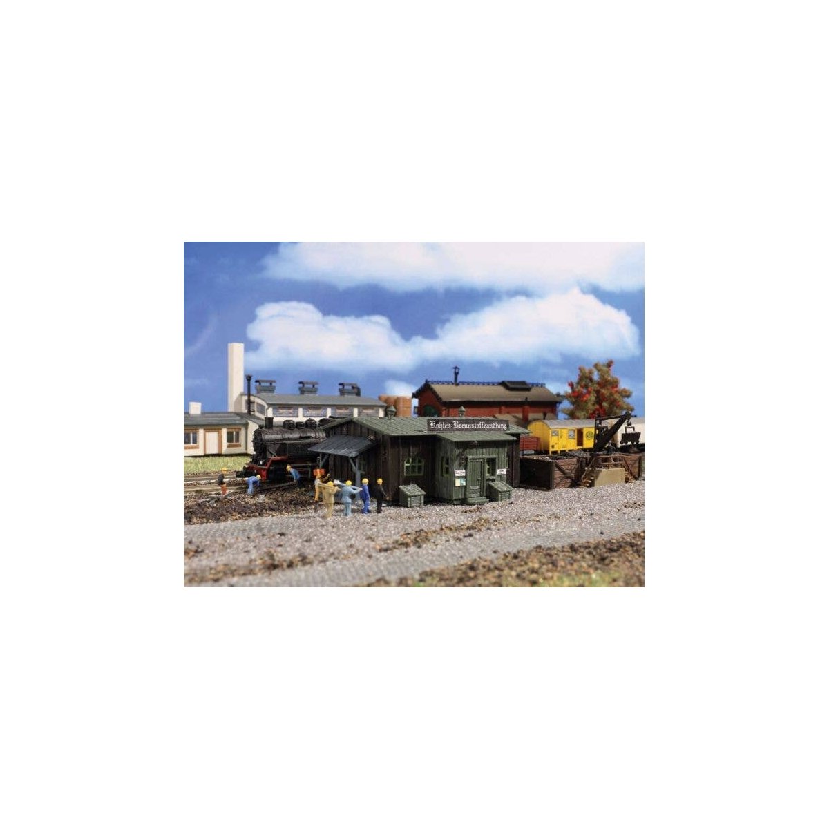 Coaling Station/Depot -- Kit - 3-7/16 x 2-11/16 x 1-1/2′ 8.8 x 6.9 x 3.8cm, N, Vollmer Gmbh 47554