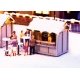 Christmas Market Stall w/Led Lights - Kit -- 1-1/2 x 1-1/16 x 1-5/16′ 3.8 x 2.7 x 3.4cm, HO, Noch Gmbh & Co 65610