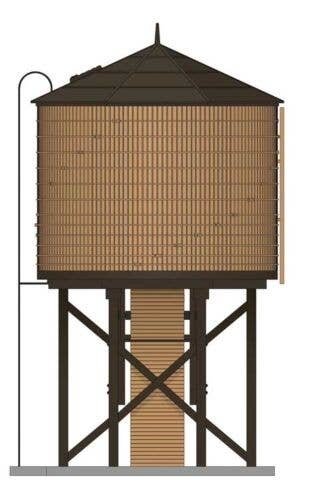 Wood Water Tower -- Assembled (Weathered, brown), HO, Broadway Limited Imports 7926