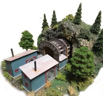Barnesville Tunnel with Ventilator House -- Laser-Cut Kit - 5-1/2 x 3-1/2 x 2-1/4′ 14 x 8.9, N, The N Scale Architect 10058