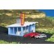Drive-In Hamburger Stand (Assembled) -- 4-3/4 x 3′ 12.1 x 7.7cm, N, Bachmann Industries 45709