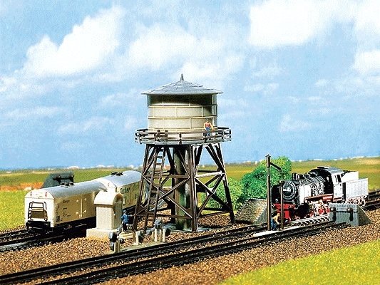 Water Tower -- 3 x 2-3/4′ 7.5 x 7cm, N, Faller Gmbh 222150