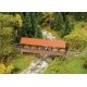 Roofed/Covered Pedestrian Bridge -- Laser-Cut Wood Kit - 3-1/2 x 3/4 x 1-9/16′ 8.9 x 2 x 4cm, N, Faller Gmbh 222574