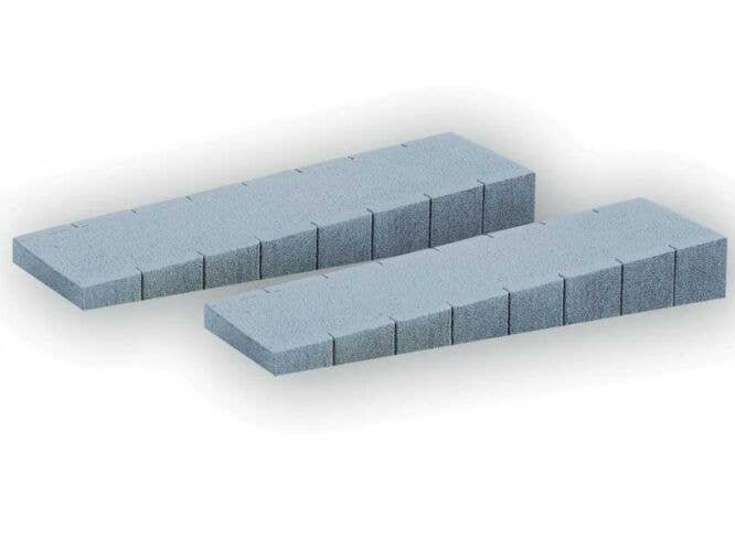 Hard-Foam Train Station Platform Straight End Ramps -- Fits Marklin C-Track - 4-1/2 x 1-1/2 x 9/1, HO, Noch Gmbh & Co 66015