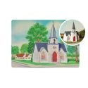 75th Anniversary Cathedral - Plasticville U.S.A.(R) -- Kit - 75th Anniversary Packaging, O, Bachmann Industries 45630