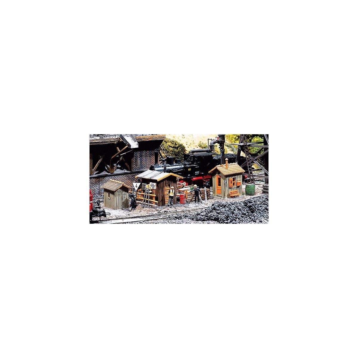 Three Trackside Shanties - Kit, HO, Faller Gmbh 120140