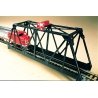 Steel Through-Truss Bridge - Assembled -- With Blinking Red Light, N, Bachmann Industries 46904