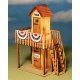 2-Story PC Outhouse - Kit (Laser-Cut Wood) -- Includes Signage 1-5/8 x 15/16 x 2-1/4′, HO, GCLaser 1282