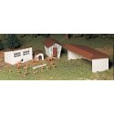Plasticville U.S.A.(R) Classic Kits -- Farm Out-Buildings pkg(3), O, Bachmann Industries 45604