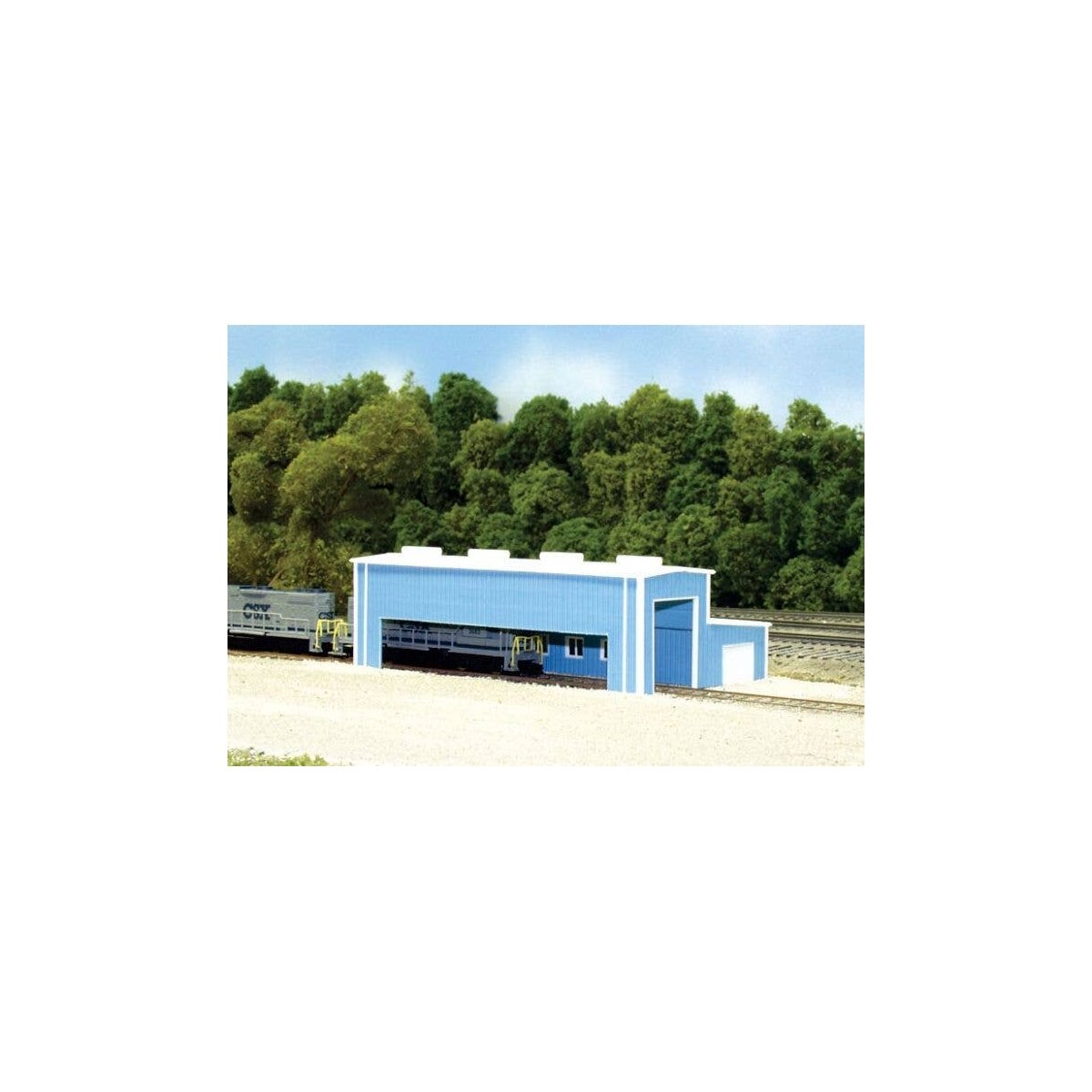 Atkinson Engine Facility -- 40 x 80′ (blue), N, Pikestuff 8008