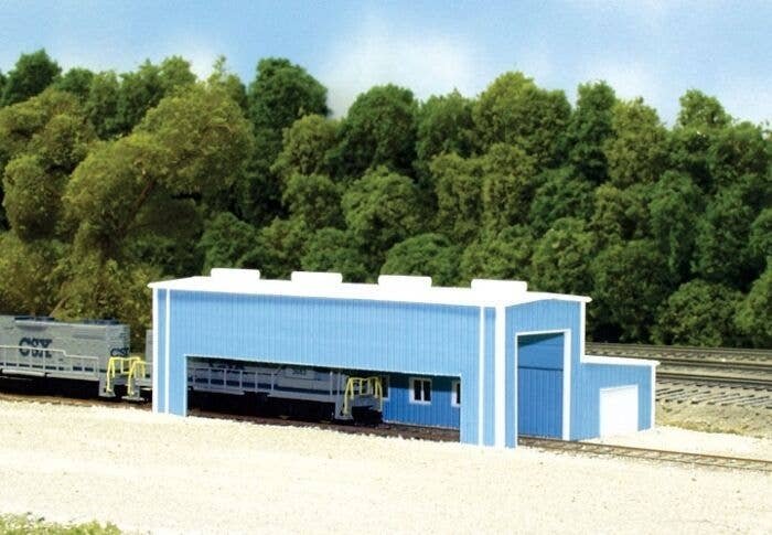 Atkinson Engine Facility -- 40 x 80′ (blue), N, Pikestuff 8008
