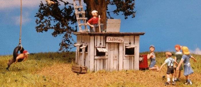 Clubhouse - Kit (Laser-Cut Wood) -- 2-3/8 X 1-7/8 X 1-3/4′, O, GCLaser 32611