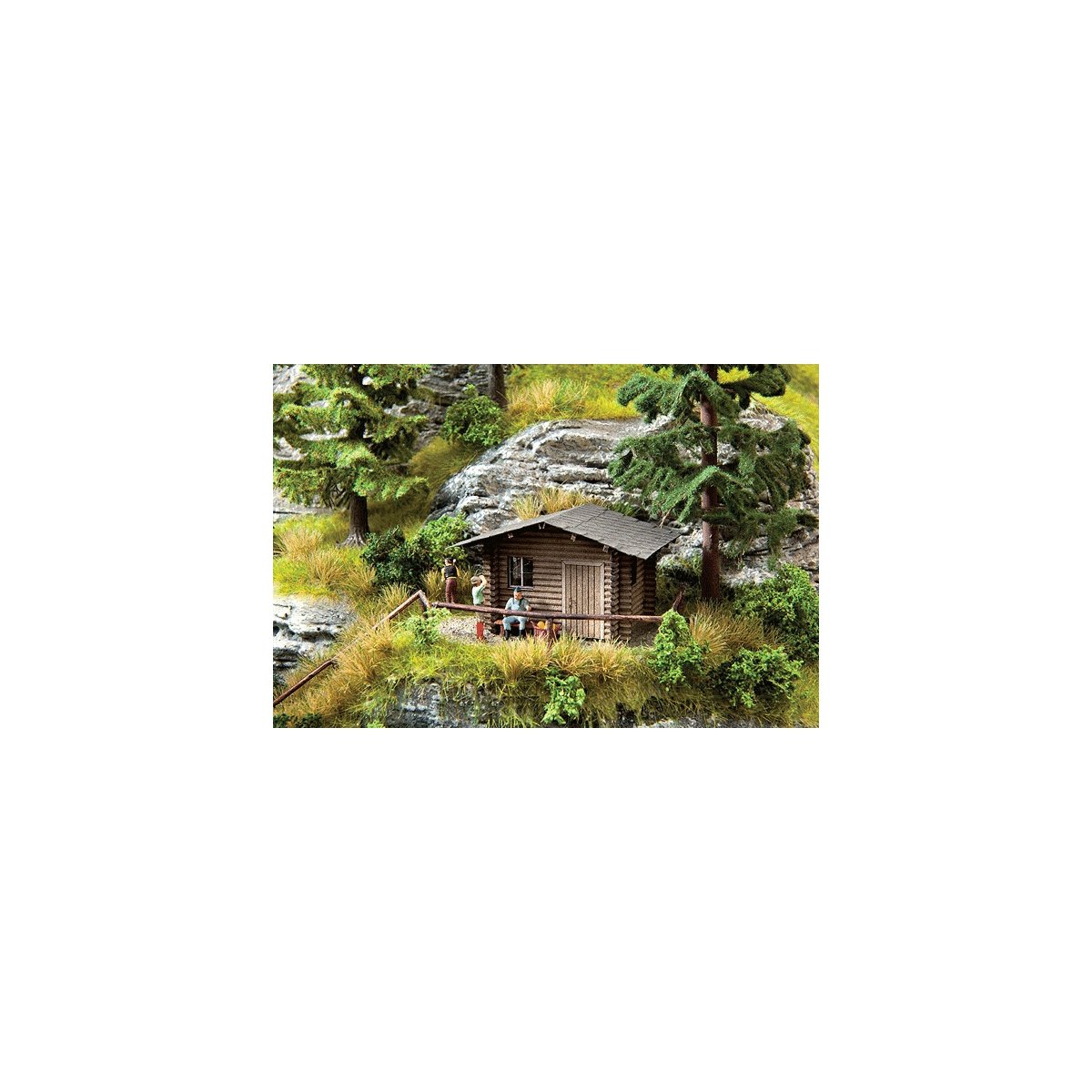 Forest Lodge -- Kit - 2-9/16 x 2 x 1-9/16′ 6.5 x 5.1 x 4cm, HO, Noch Gmbh & Co 14342