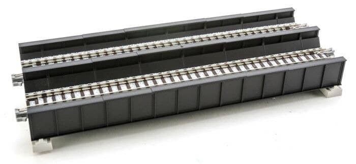 Double-Track Plate Girder Bridge -- 7-13/32′ 186mm (black), N, Kato USA Inc 20458