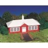 Plasticville Classic Kit - School House -- 6 x 7-1/8′ 15.3 x 18.1cm, HO, Bachmann Industries 45133