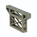 Steel Truss Bridge Pier - Kit (Laser-Cut Card) -- 7-1/16` 18cm Long Abutments: 3-3/4` 7.2cm Tall, HO, Noch Gmbh & Co 67031
