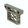 Steel Truss Bridge Pier - Kit (Laser-Cut Card) -- 7-1/16` 18cm Long Abutments: 3-3/4` 7.2cm Tall, HO, Noch Gmbh & Co 67031