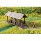 Covered Pedestrian Bridge - Laser-Cut Minis -- Laser-Cut Kit - 3-1/8 x 1-3/8 x 1-1/2′ 7.9 x 3.5 x, HO, Noch Gmbh & Co 14372