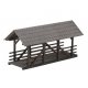 Covered Pedestrian Bridge - Laser-Cut Minis -- Laser-Cut Kit - 3-1/8 x 1-3/8 x 1-1/2′ 7.9 x 3.5 x, HO, Noch Gmbh & Co 14372