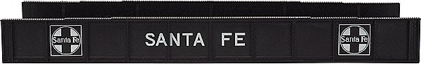 Decorated Plate Girder Bridge w/Code 100 Track -- Santa Fe (black, white), HO, Atlas Model Railroad Co. 893