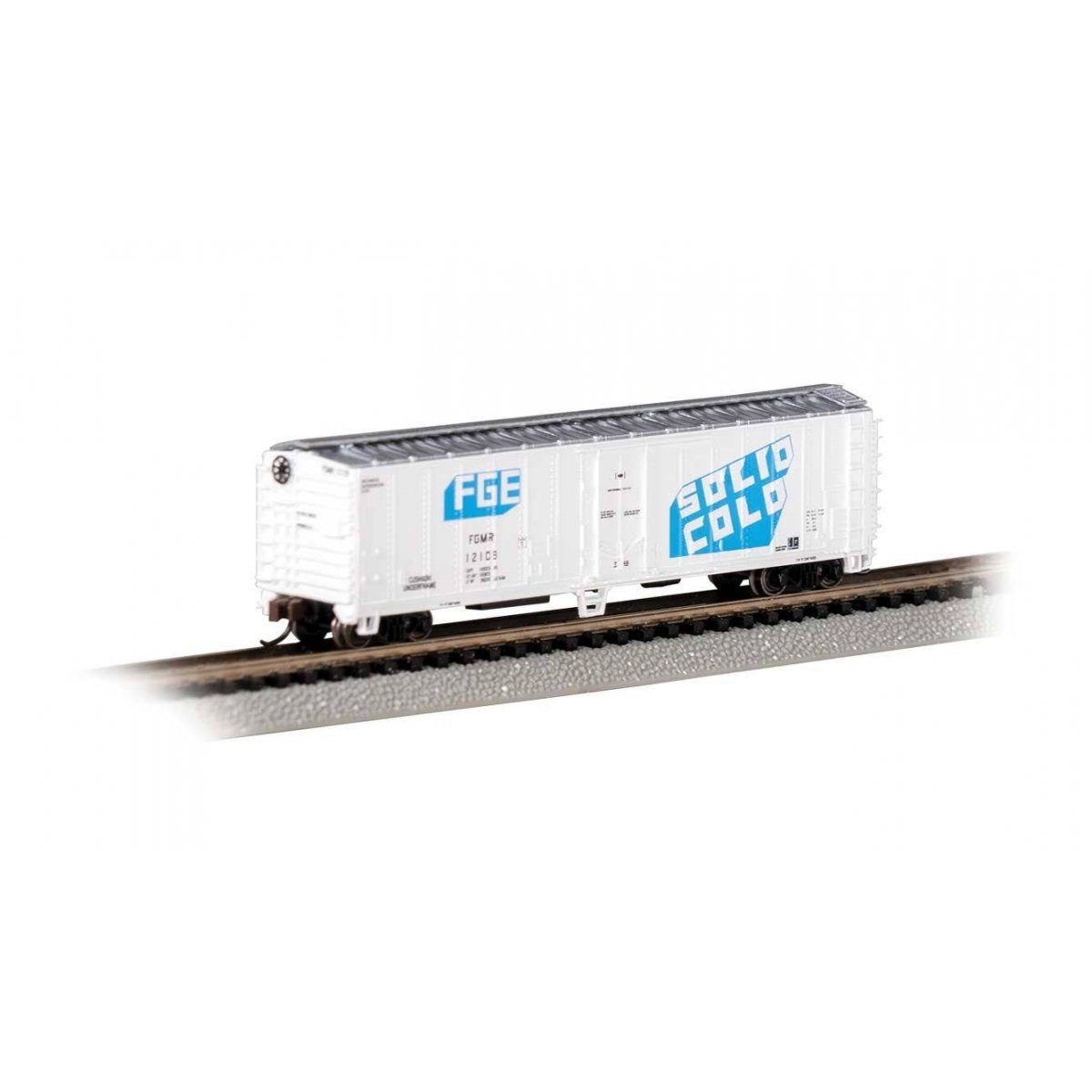 ACF 50′ Steel Mechanical Reefer - Ready to Run - Silver Series¨ -- Fruit Growers Express 12109 (yellow, blue), N, Bachmann In
