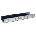 Decorated Plate Girder Bridge w/Code 100 Track -- Denver & Rio Grande Western (silver, bl, HO, Atlas Model Railroad Co. 892