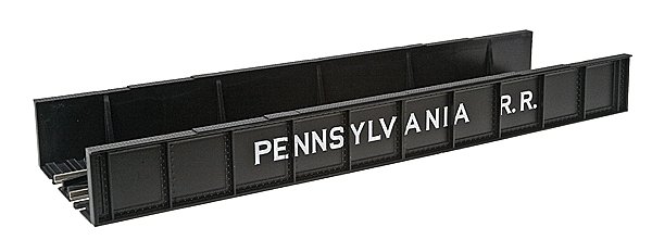 Decorated Plate Girder Bridge w/Code 100 Track -- Pennsylvania Railroad (black, whit, HO, Atlas Model Railroad Co. 70000003