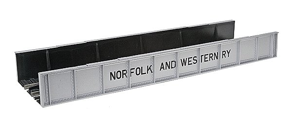 Decorated Plate Girder Bridge w/Code 100 Track -- Norfolk & Western (silver), HO, Atlas Model Railroad Co. 70000002