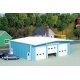 Fire Station -- Kit (blue) - 7 x 5-1/2′ 17.5 x 12.5cm, HO, Pikestuff 19