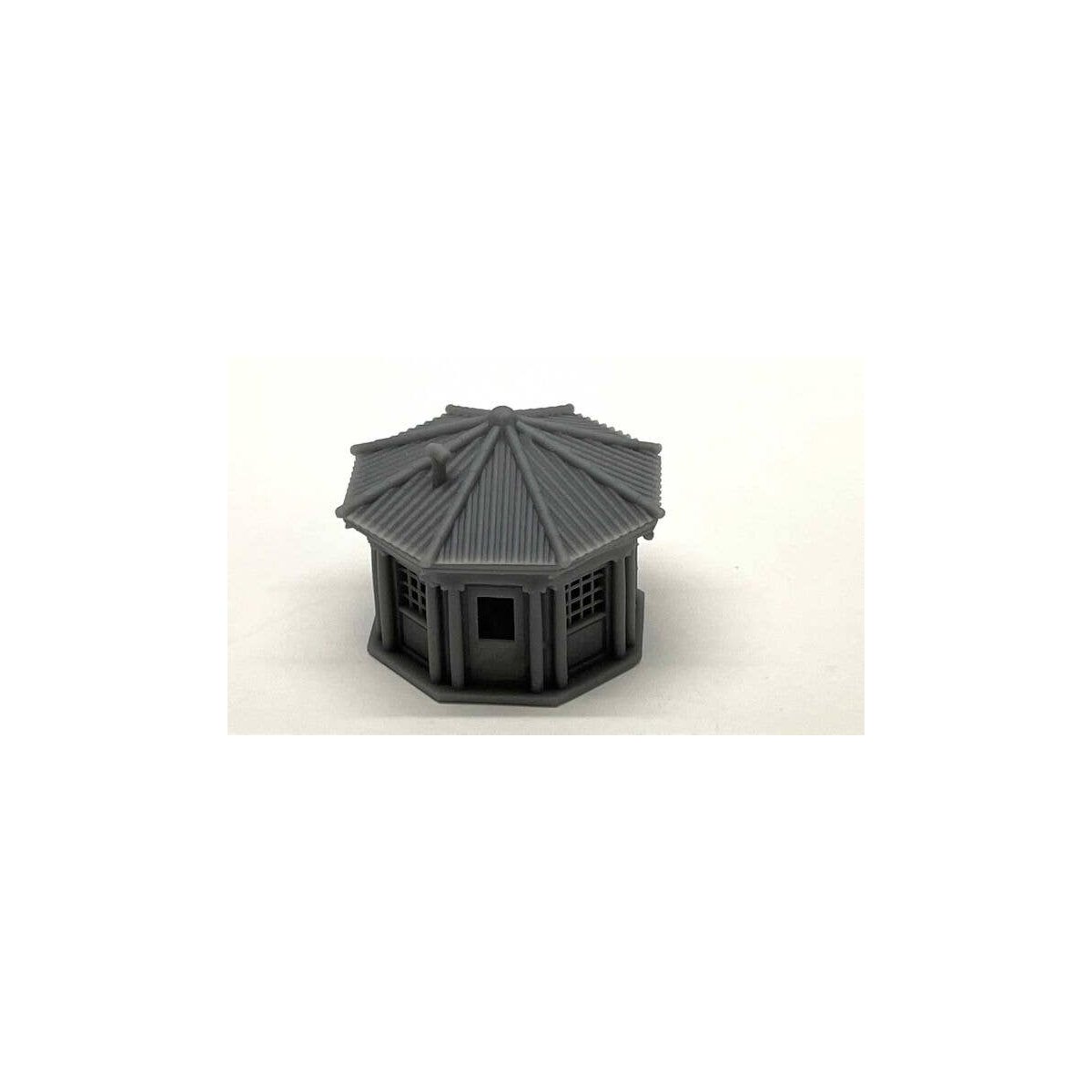 Octagon Building with Roof and Window Glass -- Kit - Unpainted Cast Resin, N, Phoenix Precision Models 30800