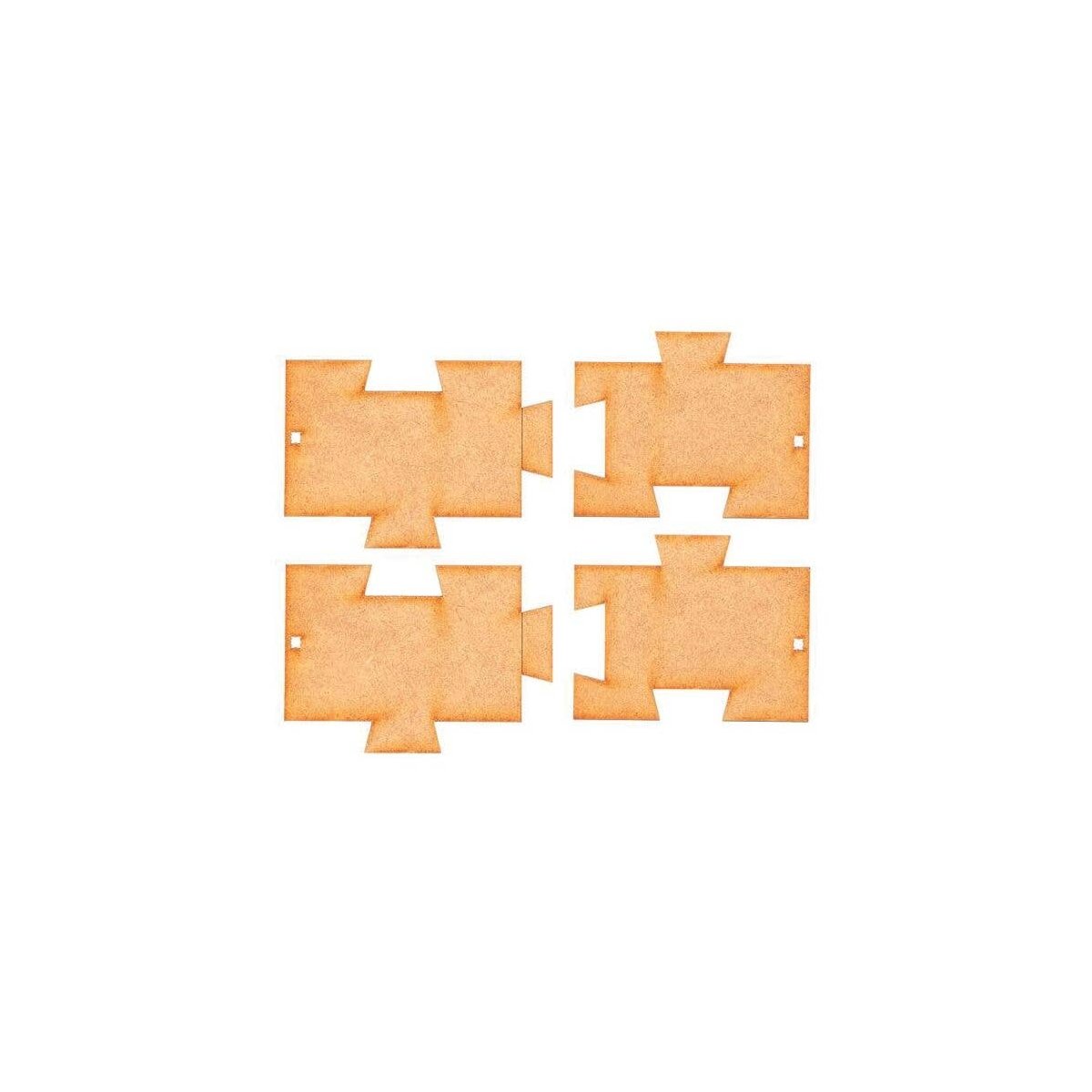 Base Plate Add-On Set - Goldbeck Modular Building Component -- 2 Each of 2 Styles, HO, Faller Gmbh 180890