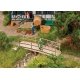 Small Wood Footbridge -- Laser-Cut Kit - 2-15/16 x 3/4 x 3/4′ 7.4 x 2 x 1.9cm, HO, Faller Gmbh 180301