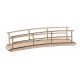 Small Wood Footbridge -- Laser-Cut Kit - 2-15/16 x 3/4 x 3/4′ 7.4 x 2 x 1.9cm, HO, Faller Gmbh 180301