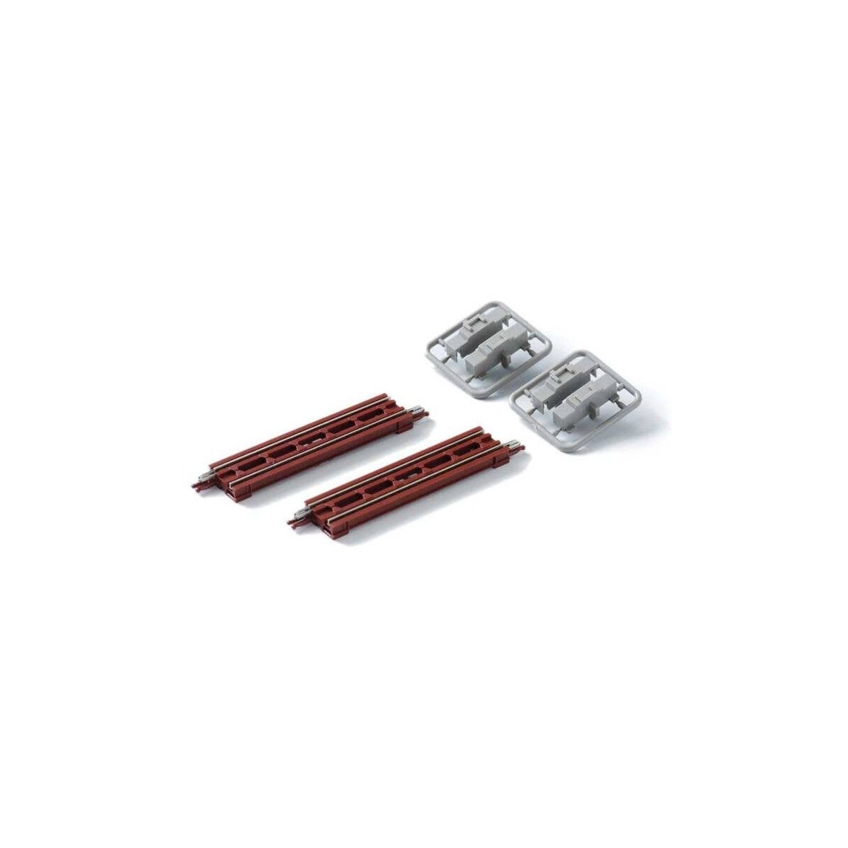Through Girder Bridge 2-Pack - Fine Track -- Red, 2.75′ 70mm, N, TomyTec Co LTD 3247
