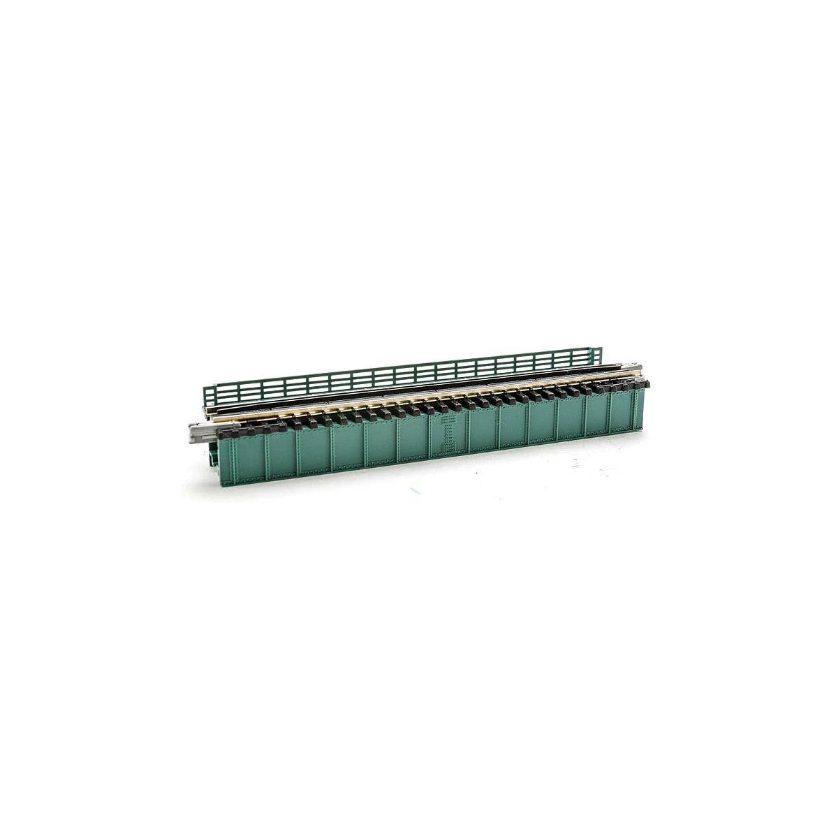 Deck Girder Bridge -- 4-31/32′ 124mm Long (green), N, Kato USA Inc 20461