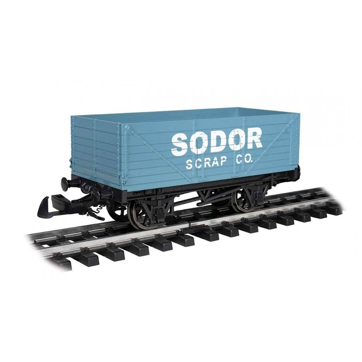 Mining Wagon - Thomas & Friends(TM) -- Sodor Scrap Co. (blue, white), G, Bachmann Industries 98027