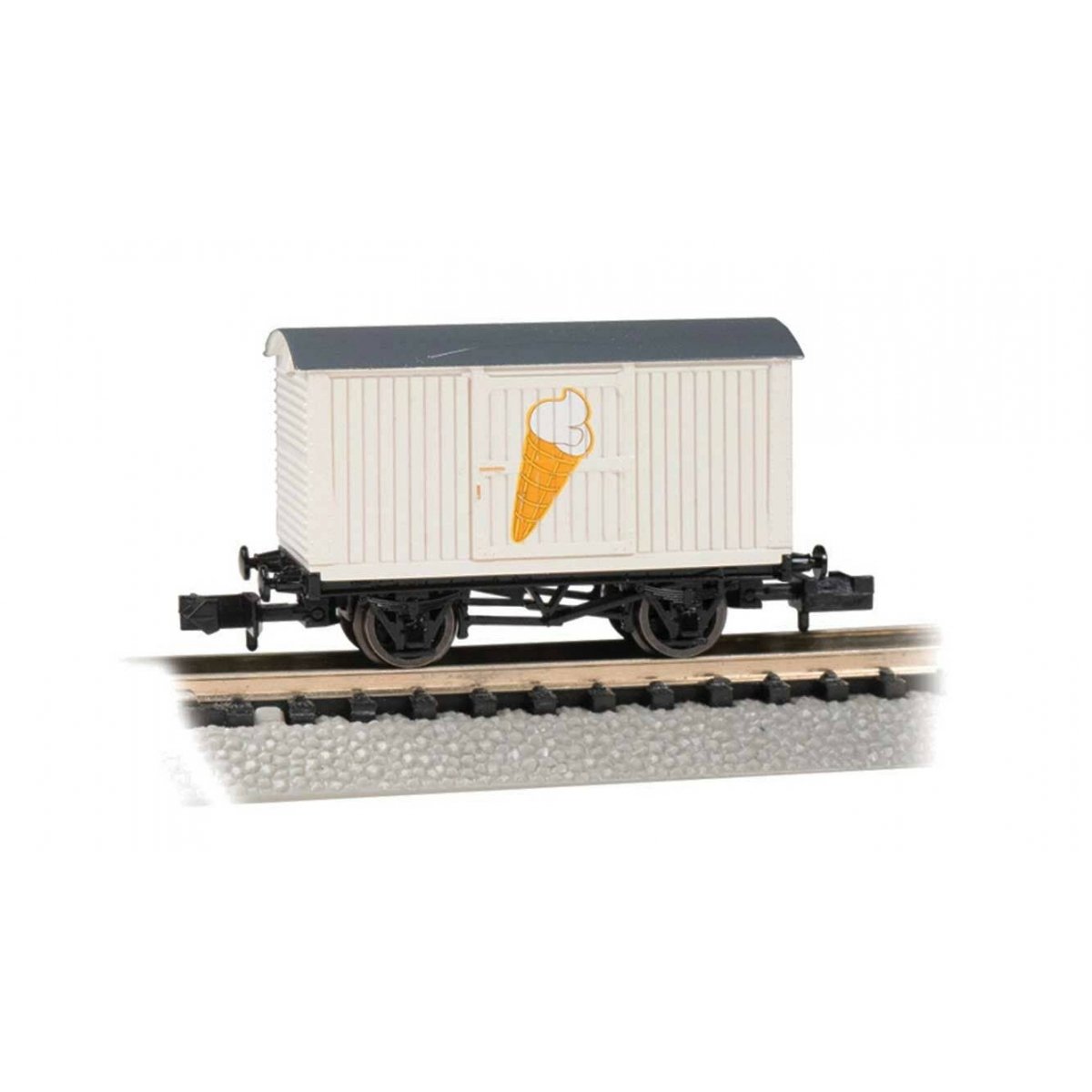 Box Van - Thomas & Friends(TM) -- Ice Cream (white, yellow), N, Bachmann Industries 77090