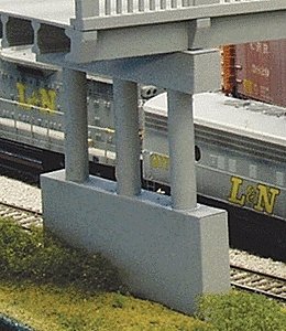 Overpass Parts -- Modern Highway Pier, N, Rix Products 150
