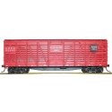 40′ Wood Stock Car - Kit -- Chicago, Burlington & Quincy 52046 (red, white, black, Everywhere West Slog, HO, Accurail Inc 4744