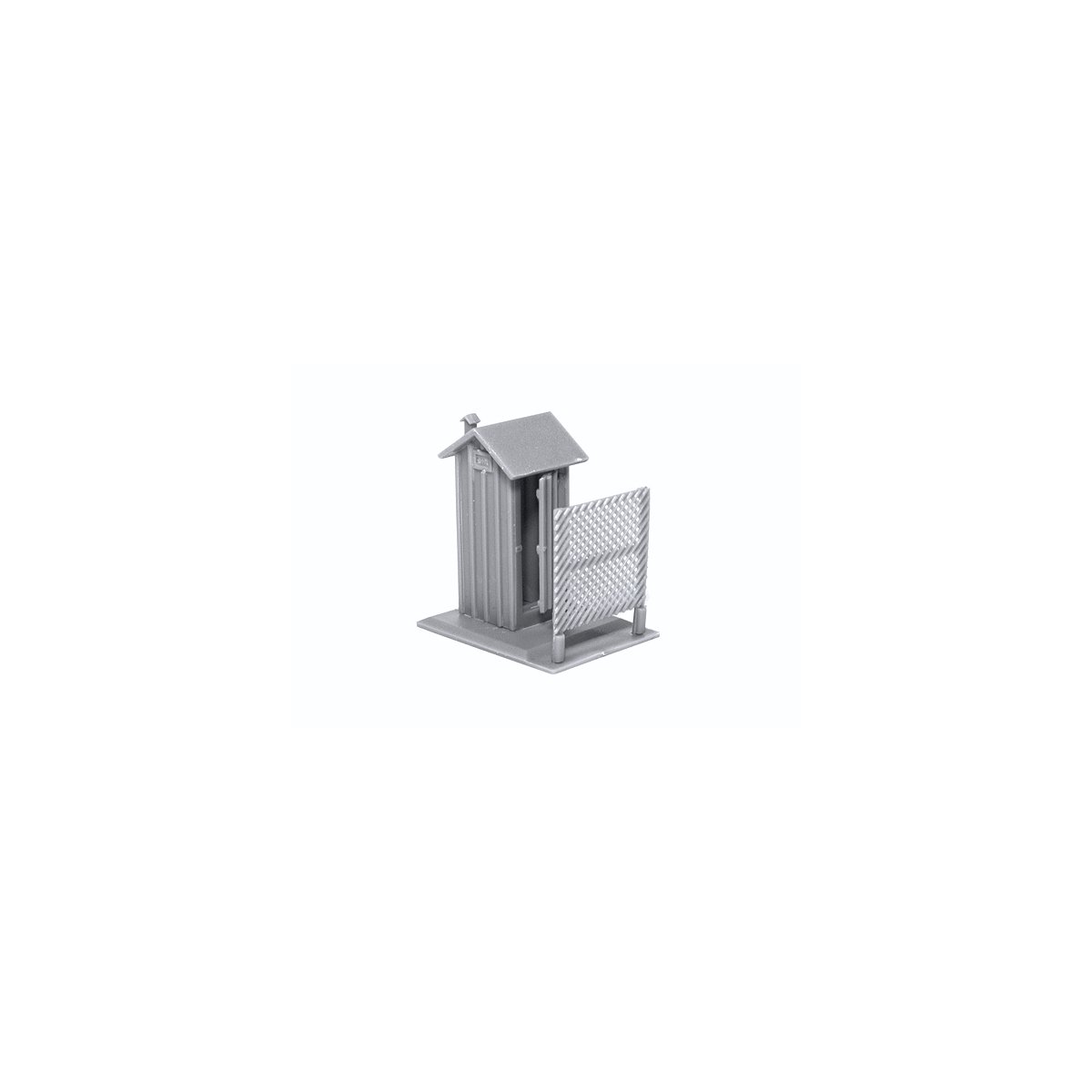 Railroad Privy/Outhouse - (Plastic Kit C&O Design) -- Single Kit, HO, State Tool & Die 500