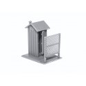 Railroad Privy/Outhouse - (Plastic Kit C&O Design) -- Single Kit, HO, State Tool & Die 500