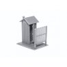 Railroad Privy/Outhouse - (Plastic Kit C&O Design) -- Single Kit, HO, State Tool & Die 500