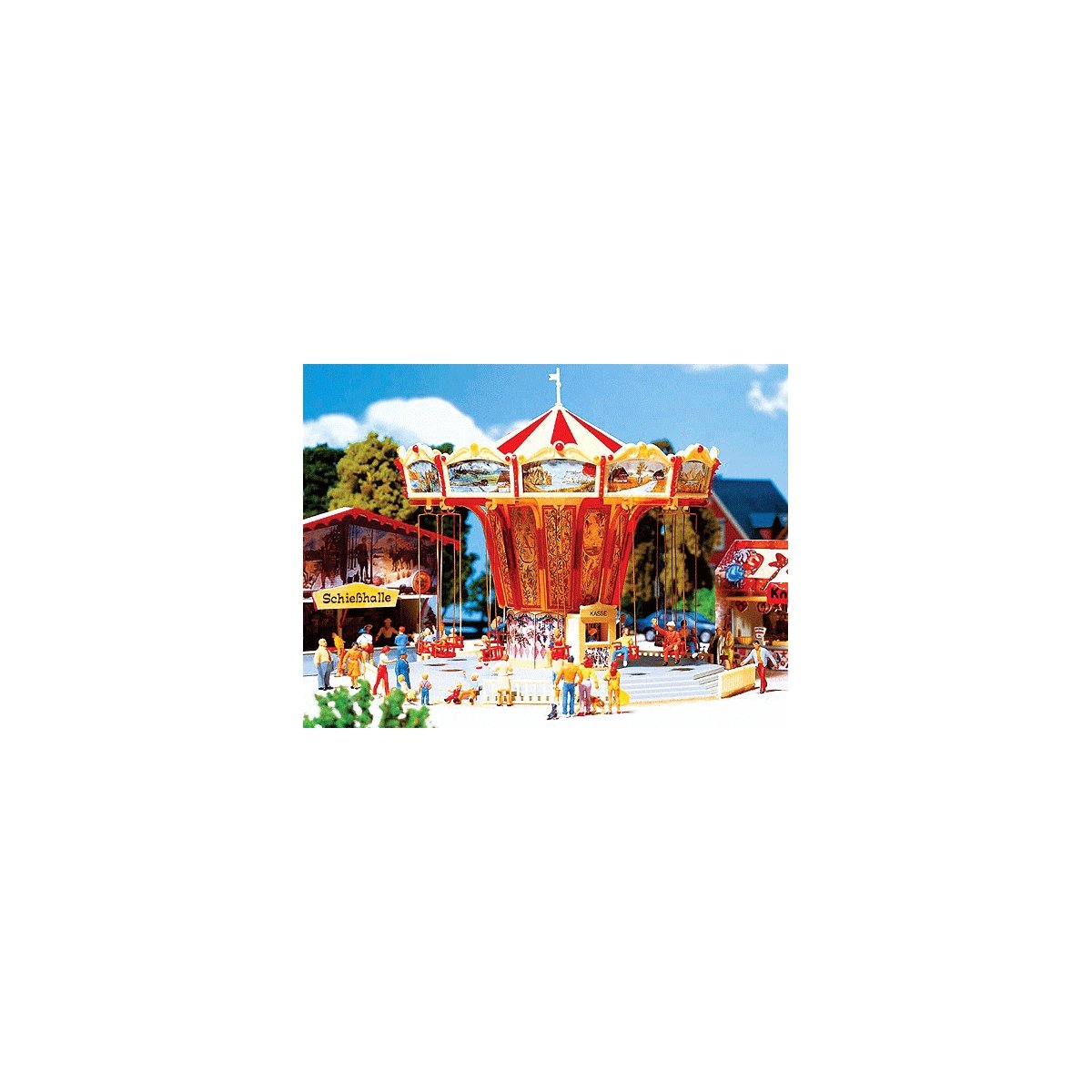 Chair-O-Plane -- Kit - 6` Diameter x 5` Height 15.2 x 12.7cm, HO, Faller Gmbh 140315