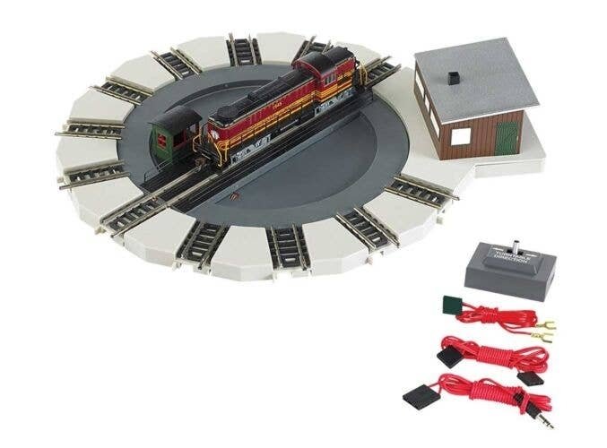 Motorized Turntable - E-Z Track(R) -- Kit - 7-1/2` 19.1cm Diameter, 5-1/2` 14cm Bridge, N, Bachmann Industries 46799
