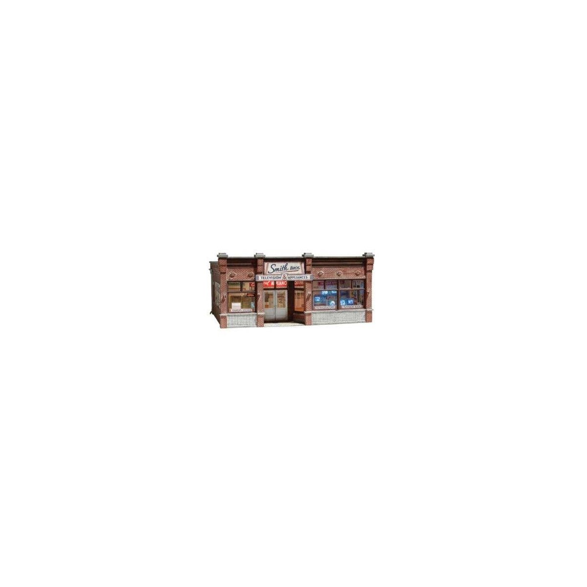 Built-&-Ready(R) - Assembled - Lighted -- Smith Brothers TV & Appliance Store, O, Woodland Scenics 5873