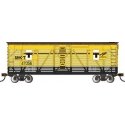 40′ Animated Stock Car with Horses - Ready to Run - Silver Series(R) -- Missouri-Kansas-Texas 47056 (yellow, black), HO, Bachm